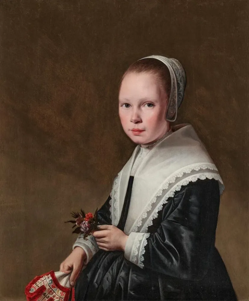 Gemälde Portrait einer Mädchen - Anthonie Palamedesz | Kunstdruck