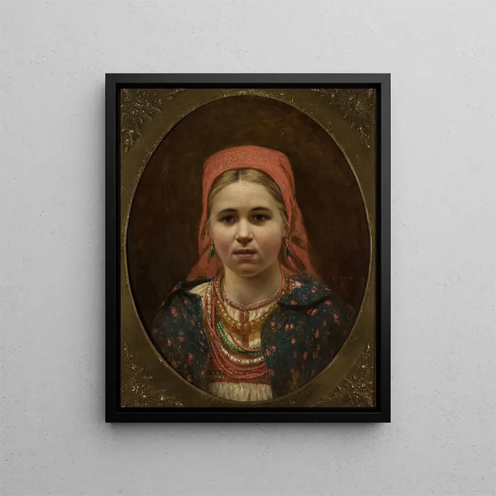 Gemälde Portrait einer Mädchen Trachtenkleidung - Anonym | Kunstdruck