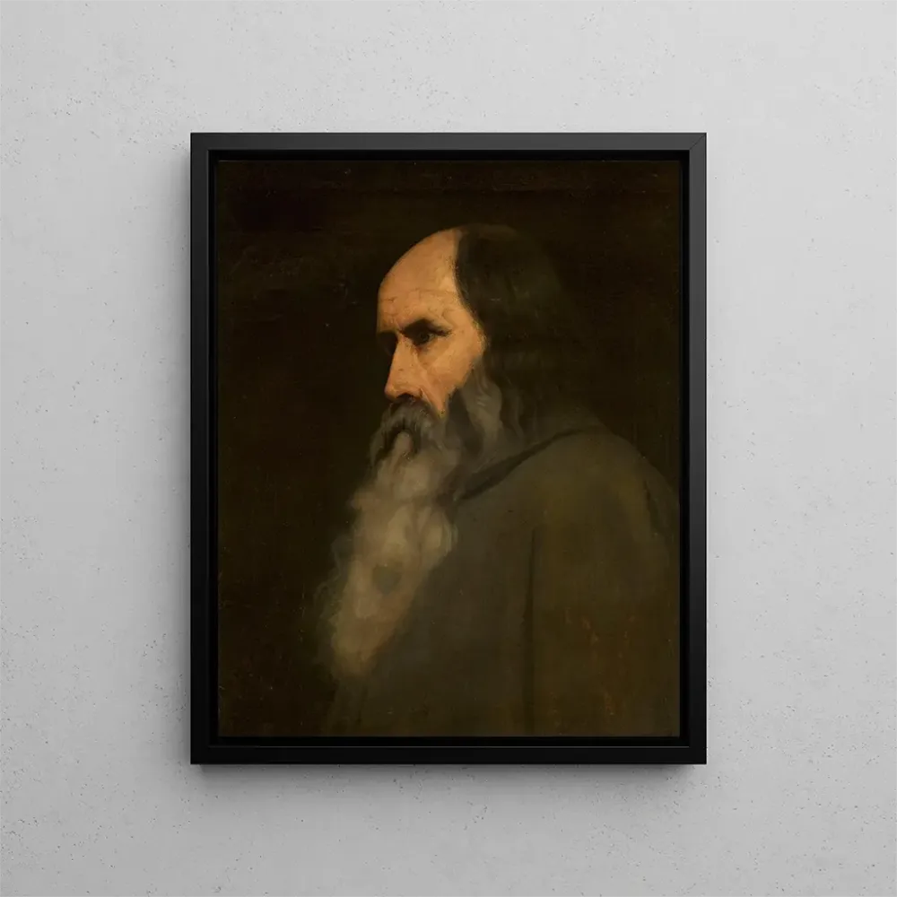 Gemälde Portrait eines alten Mannes - Ary Scheffer | Kunstdruck