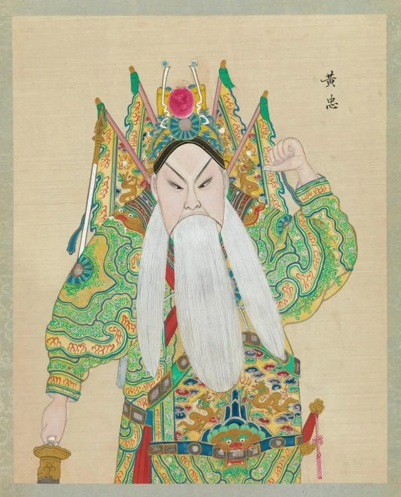 Gemälde Portrait eines Charakters aus der Peking-Oper 6 - Anonym | Kunstdruck