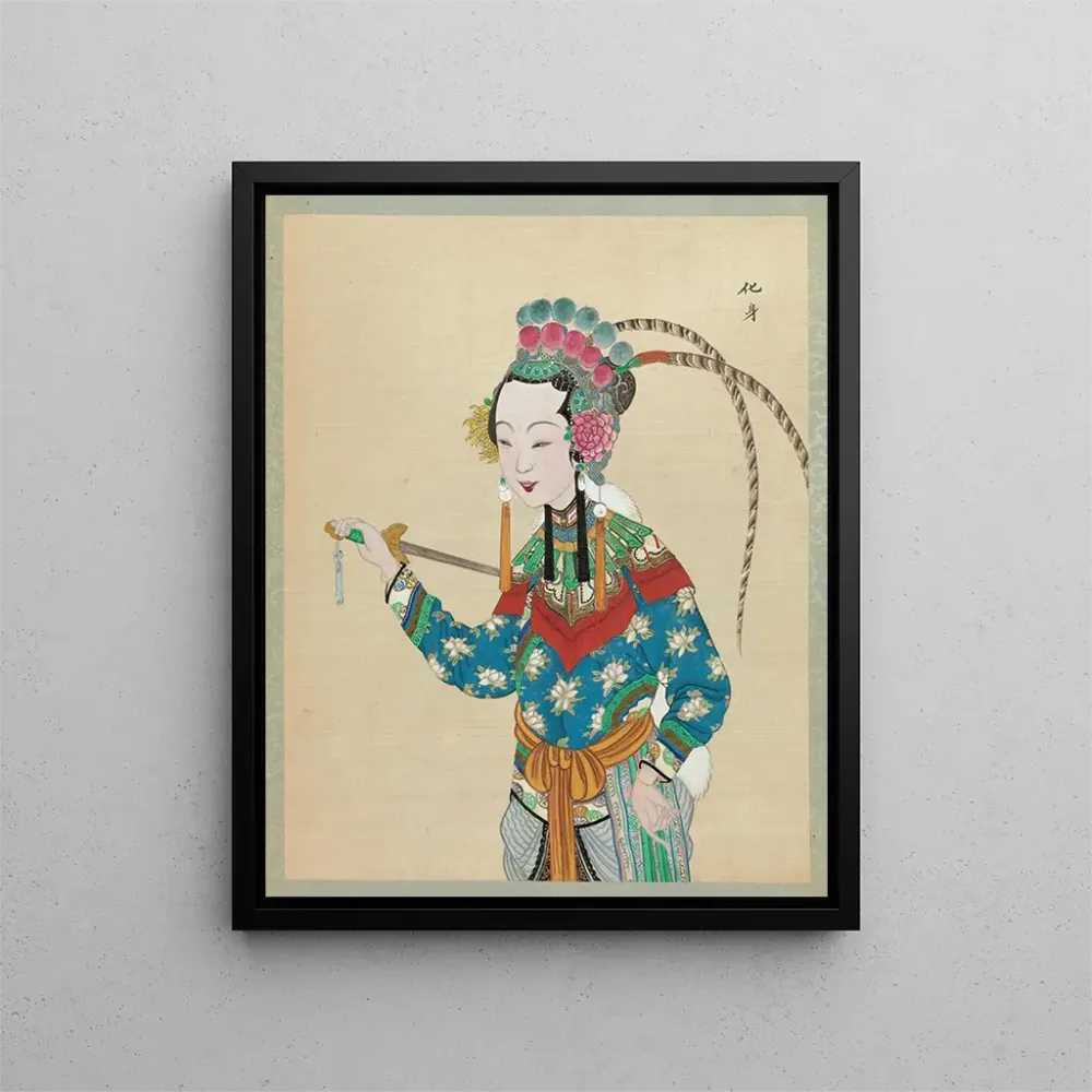 Gemälde Portrait eines Charakters aus der Peking-Oper 14 - Anonym | Kunstdruck