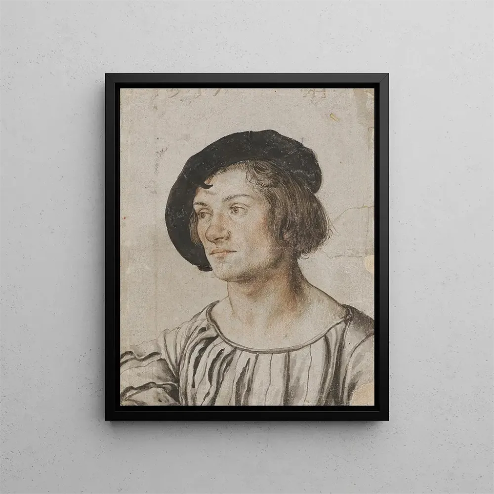 Gemälde Portrait eines jungen Mannes - Ambrosius Holbein | Kunstdruck