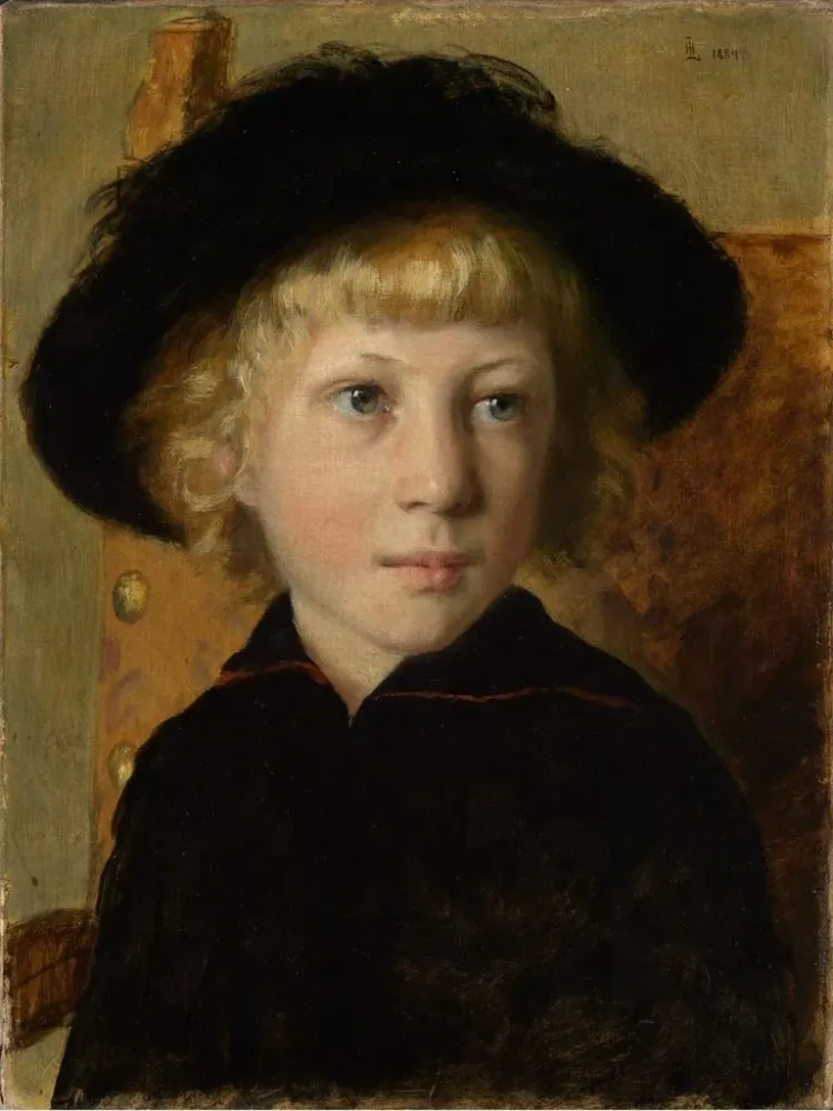 Gemälde Portrait eines Kindes - Albert Lang | Kunstdruck