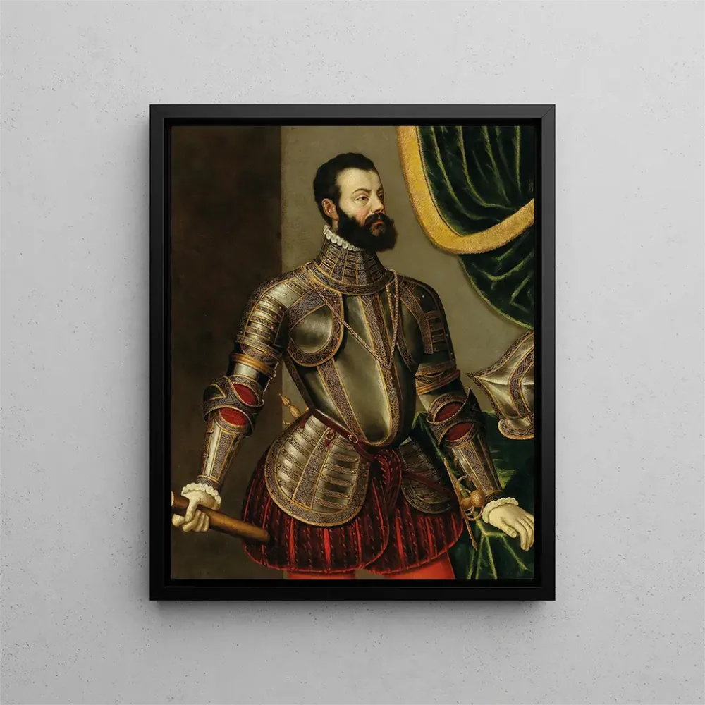 Gemälde Portrait eines Kommandanten Alfonso d'Avalos Marchese del Vasto - Agostino Galeazzi | Kunstdruck