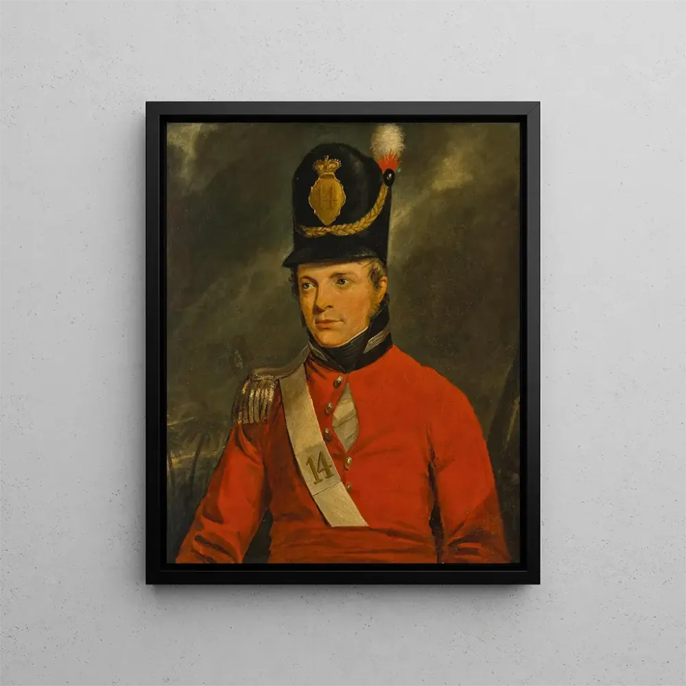 Gemälde Portrait eines Leutnants des 14. Infanterieregiments von Buckinghamshire - Arthur William Devis | Kunstdruck