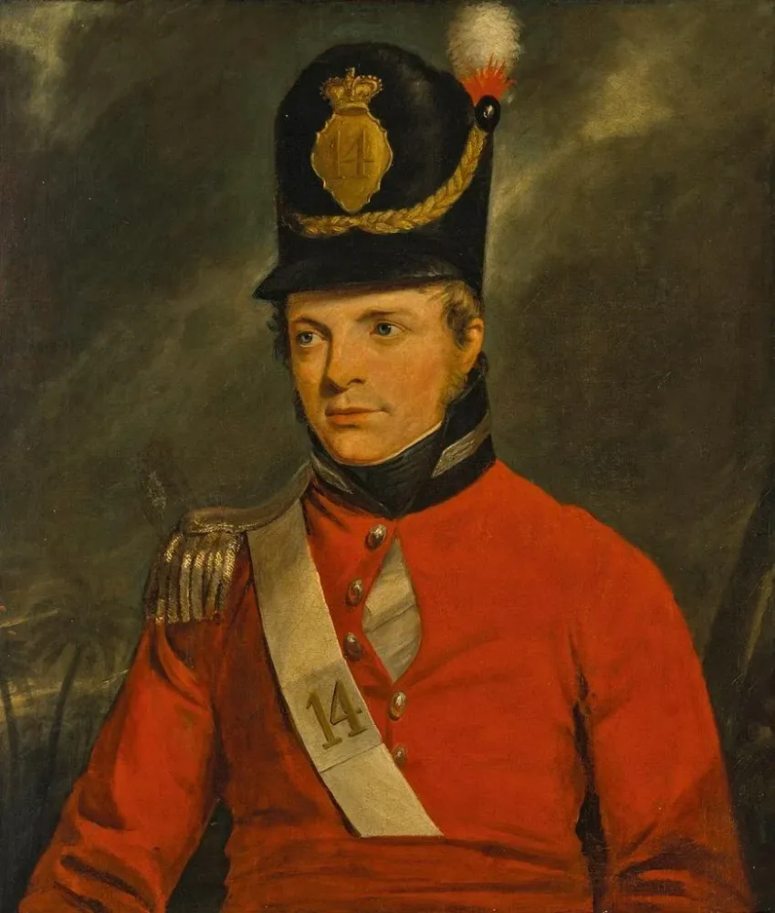 Gemälde Portrait eines Leutnants des 14. Infanterieregiments von Buckinghamshire - Arthur William Devis | Kunstdruck