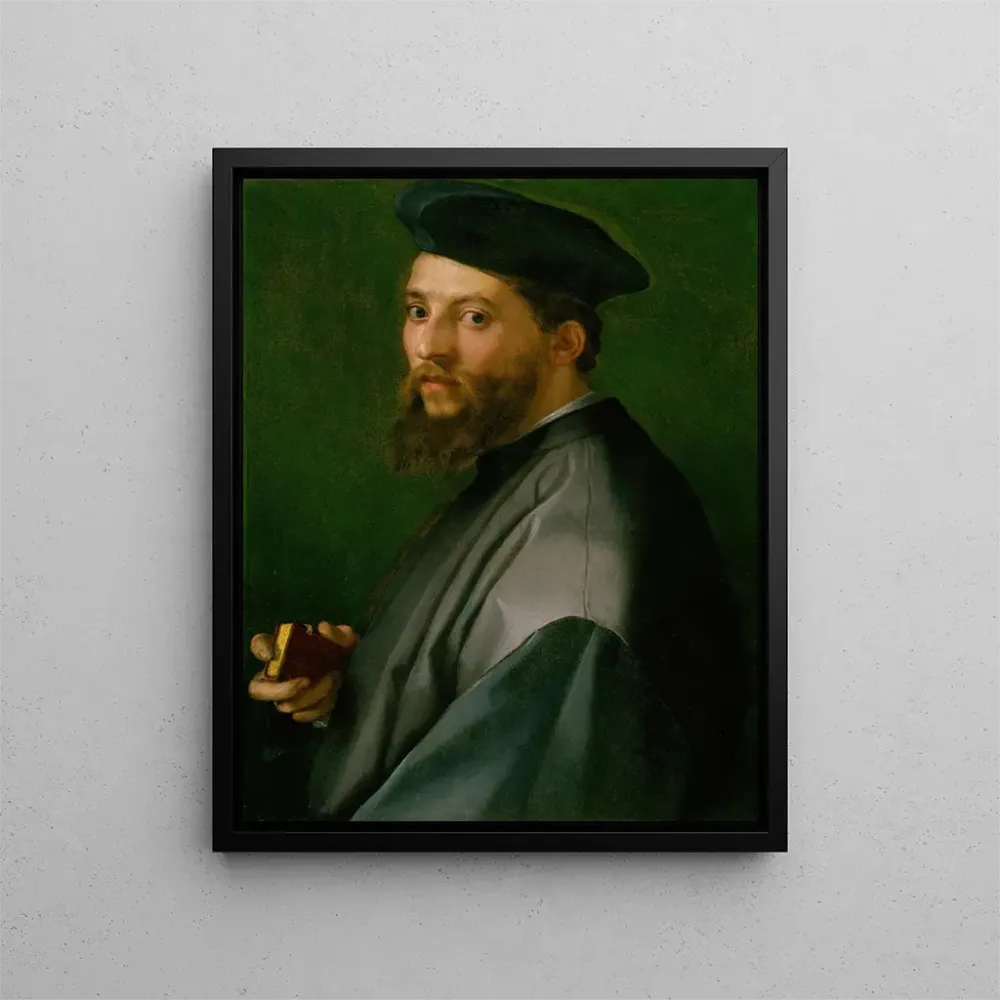 Gemälde Portrait eines Mannes - Andrea del Sarto | Kunstdruck