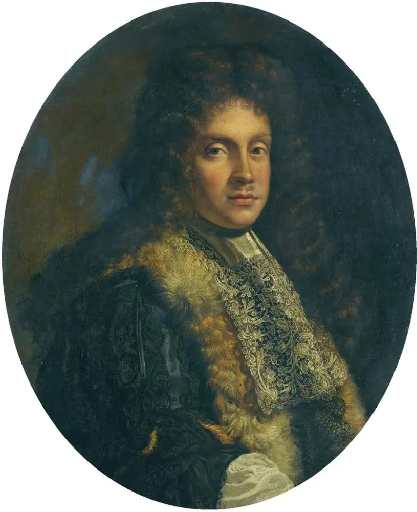 Gemälde Portrait eines Mannes - Benedetto Gennari | Kunstdruck
