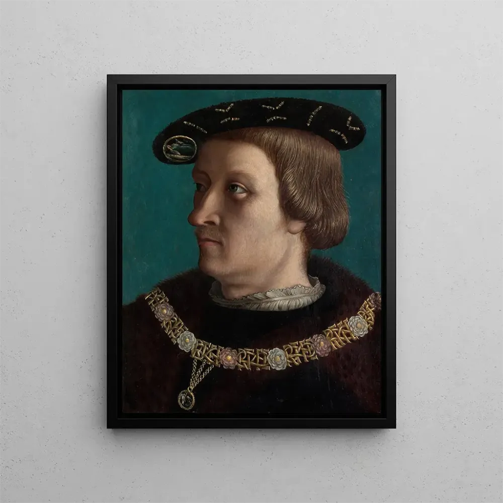 Gemälde Portrait eines Mannes mit dem Orden der Annunziata von Savoyen - Anonym | Kunstdruck