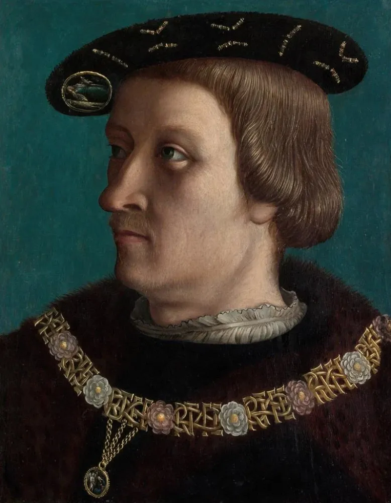Gemälde Portrait eines Mannes mit dem Orden der Annunziata von Savoyen - Anonym | Kunstdruck