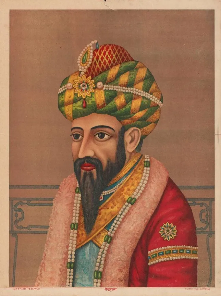 Gemälde Portrait eines Mannes mit Turban und Schmuck - Anonym | Kunstdruck