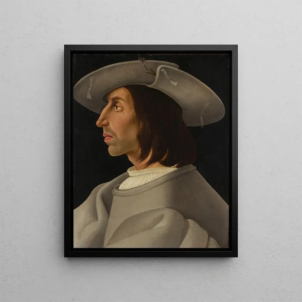 Gemälde Portrait eines Mannes im Profil - Anonym | Kunstdruck