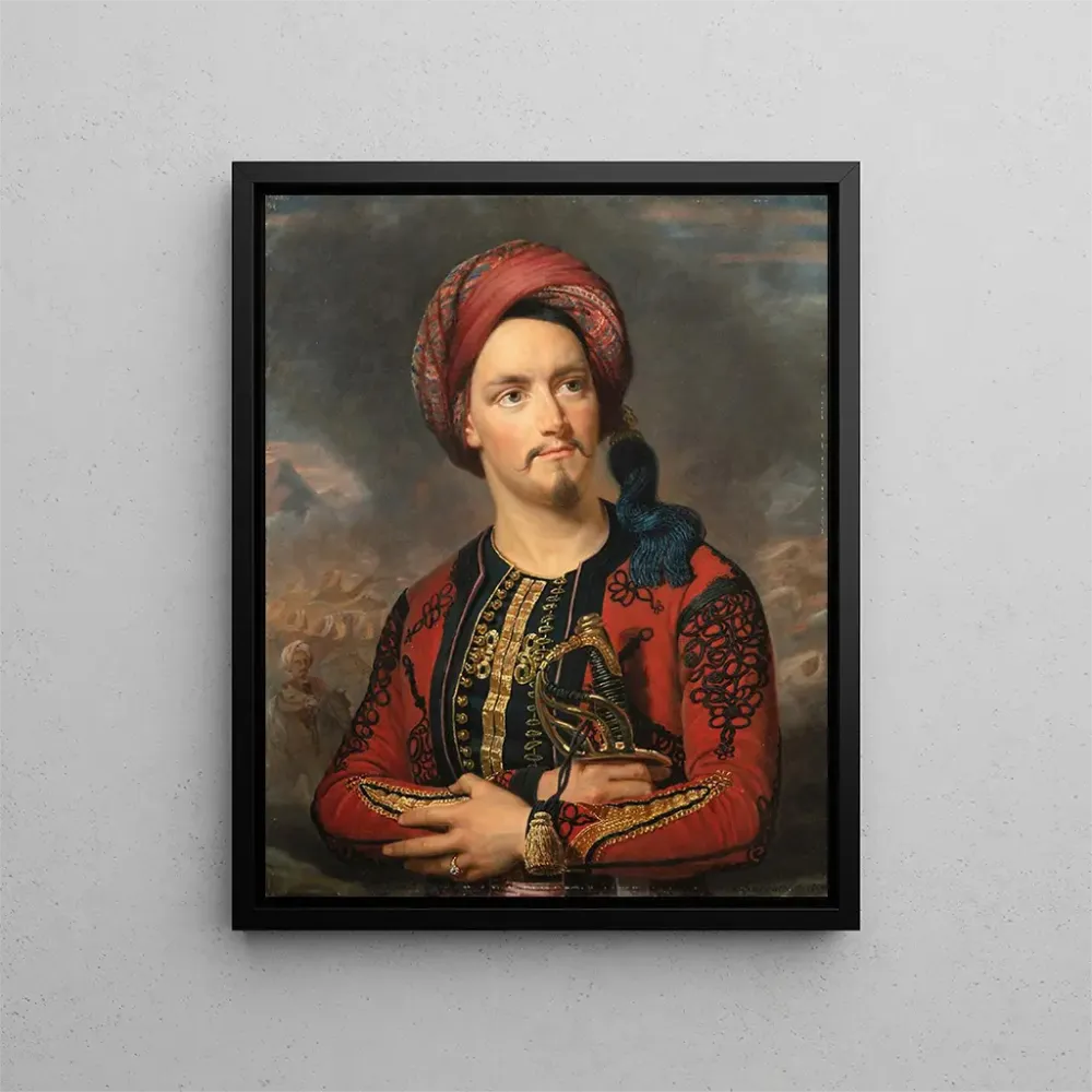 Gemälde Portrait eines Soldaten osmanischer Kleidung - Balthasar Charles Larpenteur | Kunstdruck