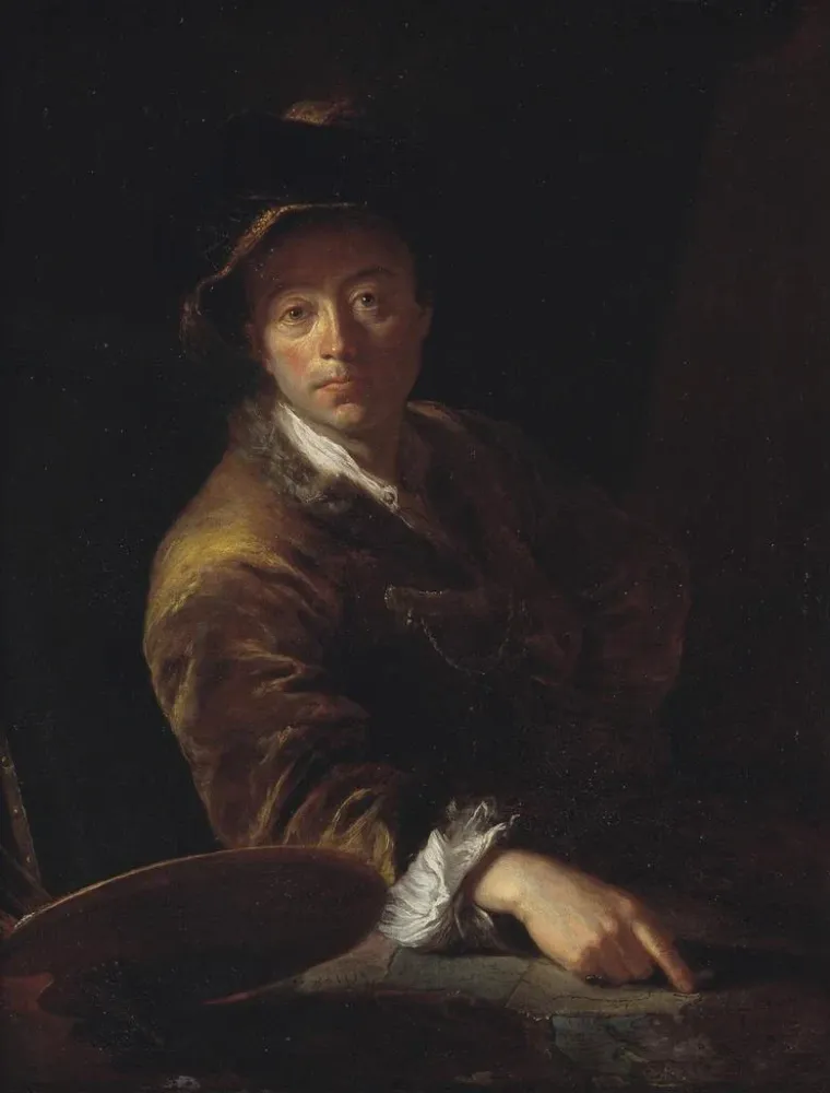 Gemälde Portrait eines vermutlich C. L. Agricola 1667-1719 - Antoine Pesne | Kunstdruck