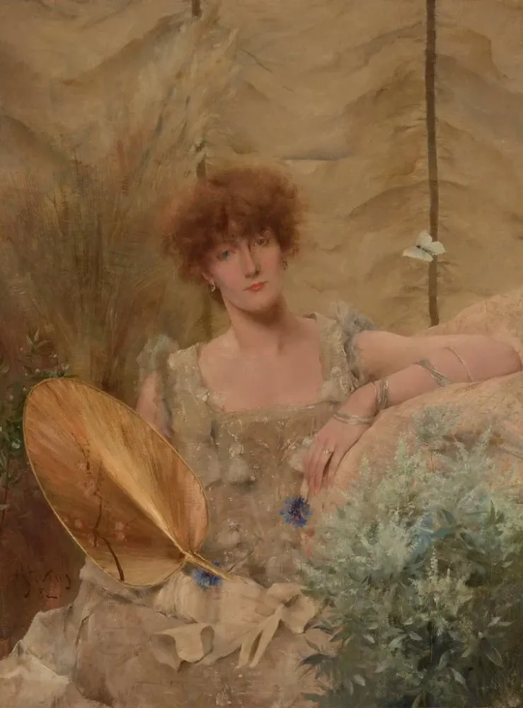 Gemälde Portrait Fédora von Sarah Bernhardt - Alfred Stevens | Kunstdruck