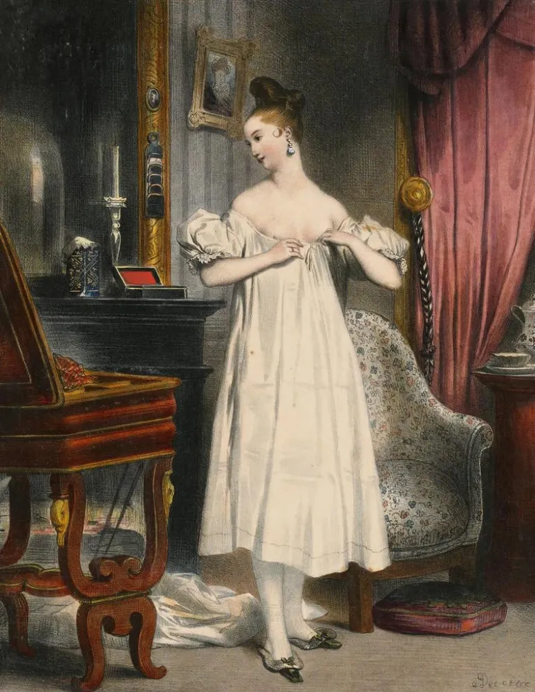 Gemälde Portrait de Galerie Fashionable 2 - Achille Devéria | Kunstdruck