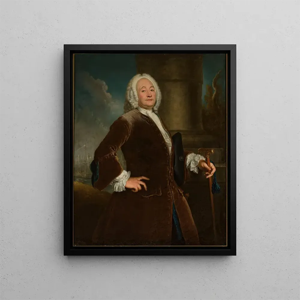Gemälde Portrait de Heinrich Vogell - Antoine Pesne | Kunstdruck