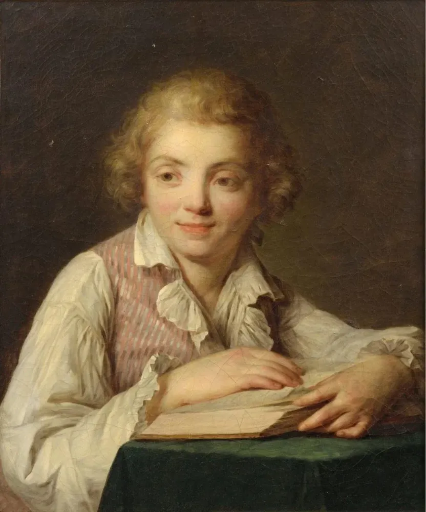 Gemälde Portrait de Jean-René Vestier - Antoine Vestier | Kunstdruck