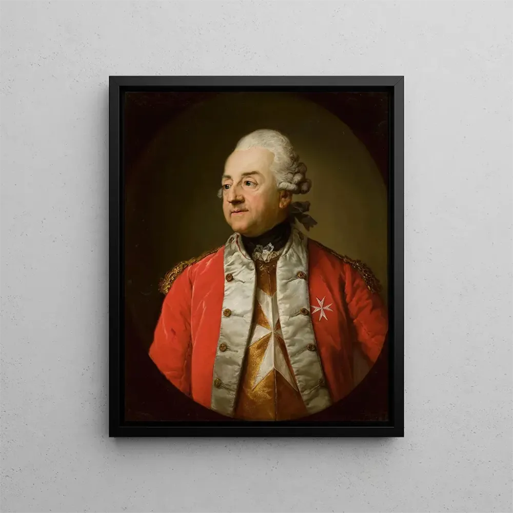Gemälde Portrait de Johann N. Schaffgotsch en uniforme militaire - Anton Graff | Kunstdruck