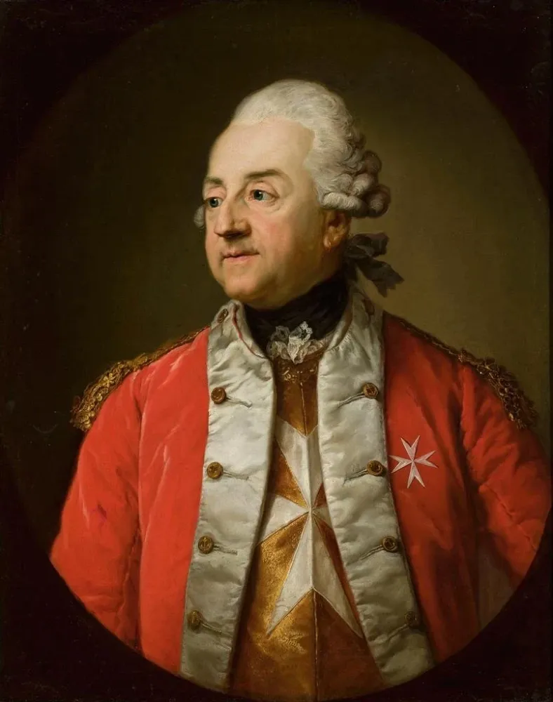 Gemälde Portrait de Johann N. Schaffgotsch en uniforme militaire - Anton Graff | Kunstdruck
