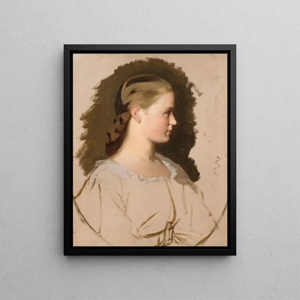 Gemälde Portrait de Klementyna Szembek née Dzieduszycka, croquis - Artur Grottger | Kunstdruck