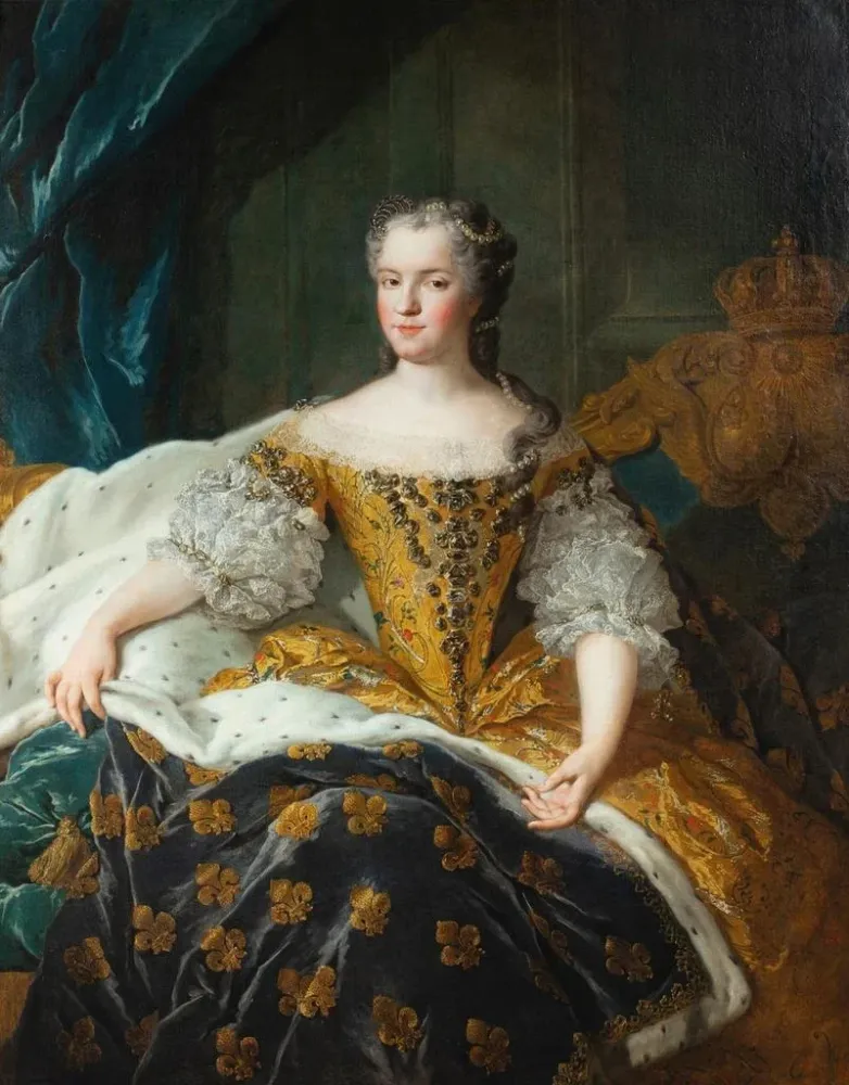 Gemälde Portrait de Marie Leszczynska Reine de France - Alexis Simon Belle | Kunstdruck
