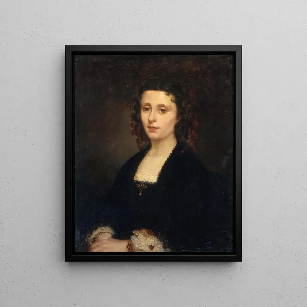 Gemälde Portrait von Athnas Mialaret 1826-1899 Ehefrau Michelet - Amandine Parrot | Kunstdruck