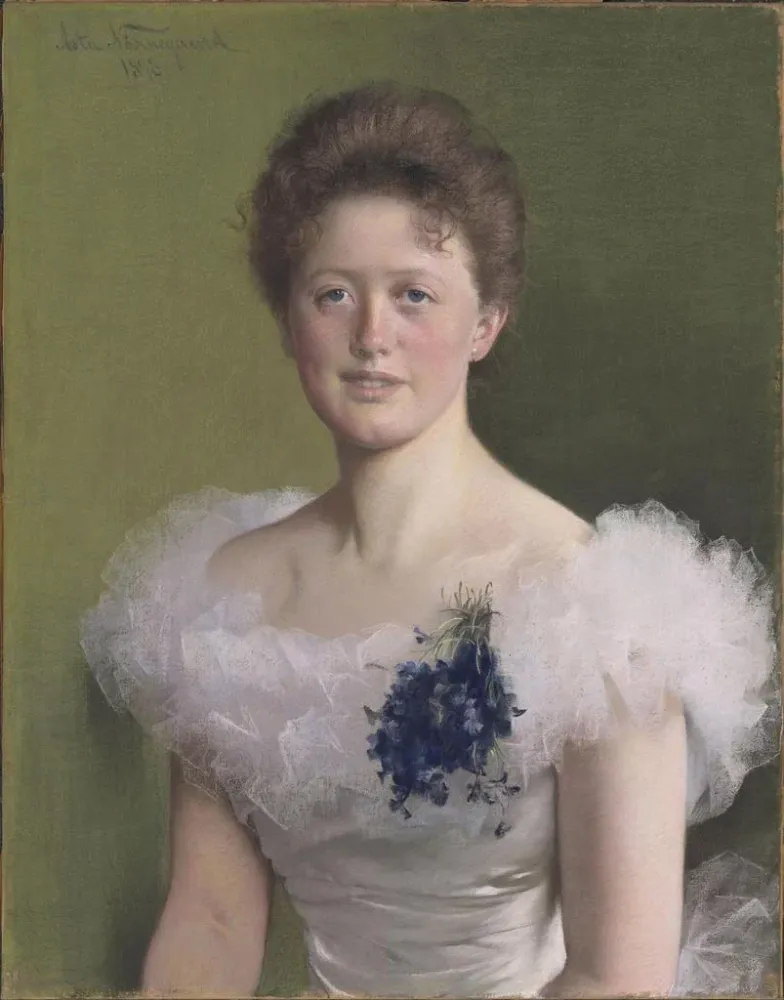 Gemälde Portrait von Benedikte Sophie Kaltenborn - Asta Nørregaard | Kunstdruck