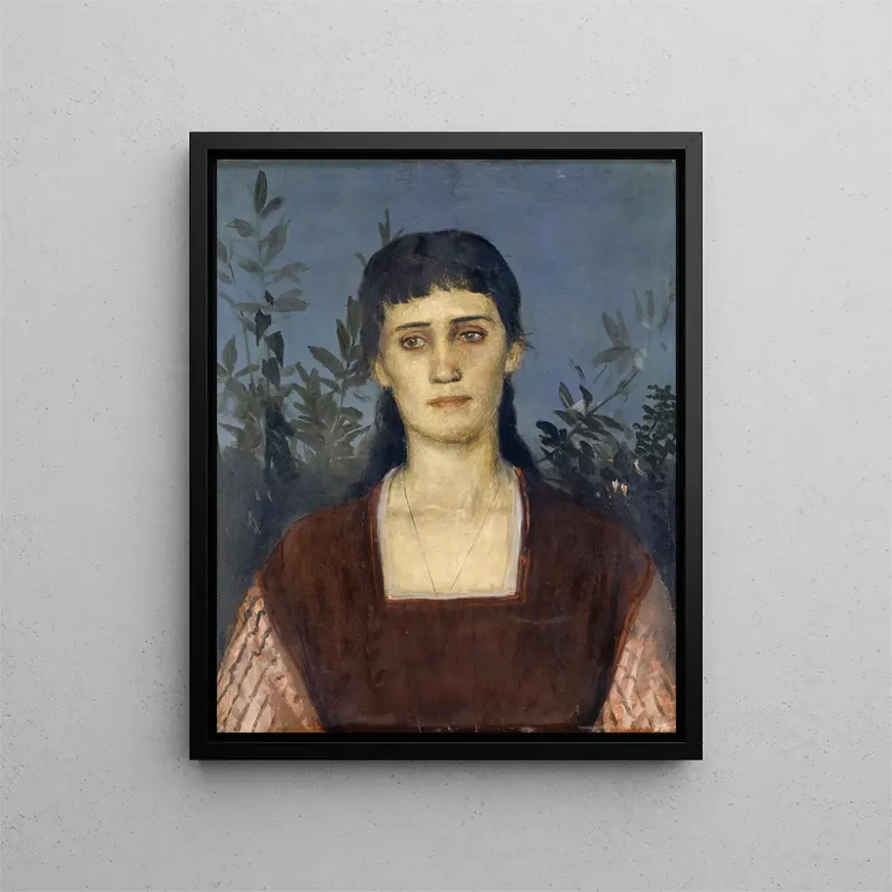Gemälde Portrait von Clara Bruckmann-Böcklin, älteste Tochter des Künstlers - Arnold Böcklin | Kunstdruck
