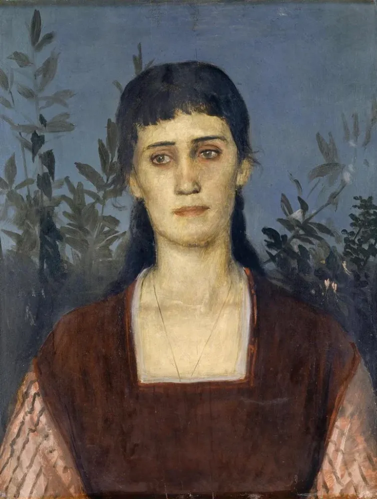 Gemälde Portrait von Clara Bruckmann-Böcklin, älteste Tochter des Künstlers - Arnold Böcklin | Kunstdruck