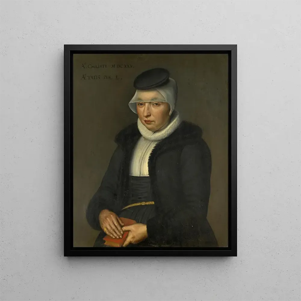 Gemälde Portrait von Dorothea Wasserhuhn, Ehefrau von Peter Ryff - Bartholomäus Sarburgh | Kunstdruck