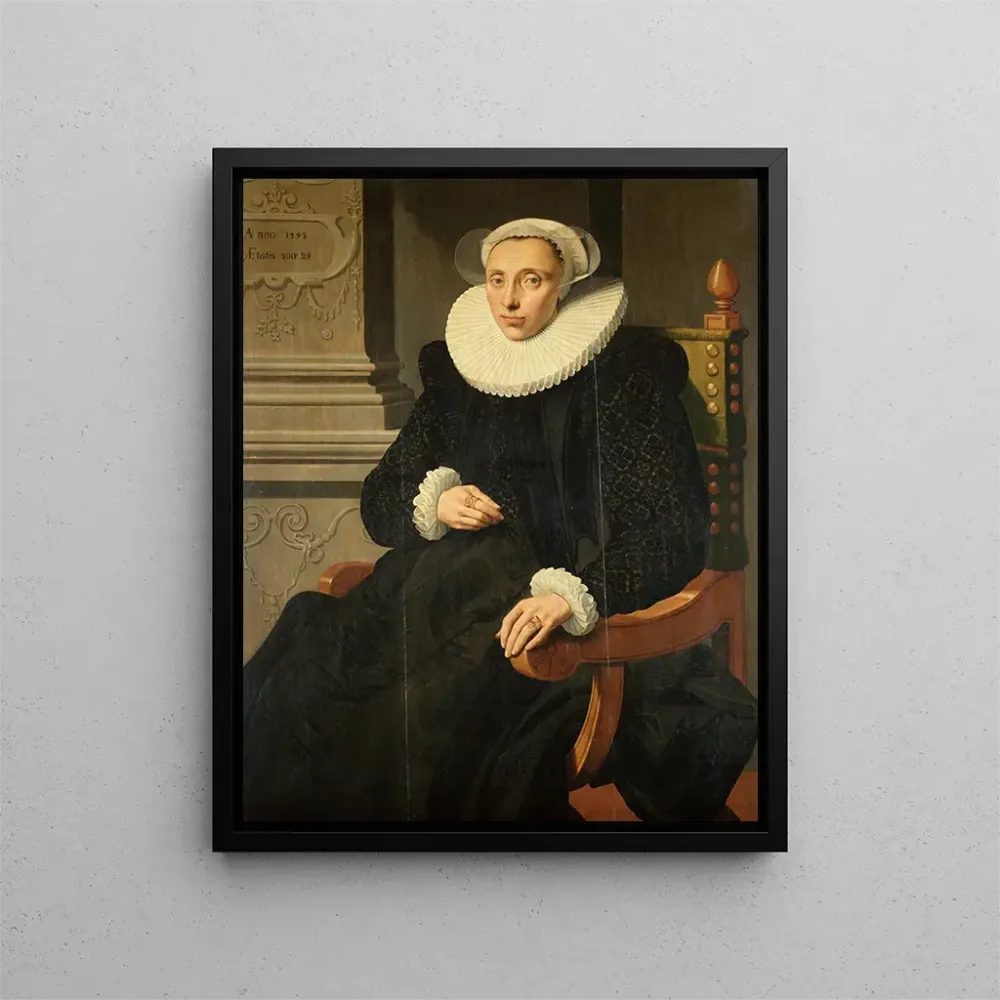Gemälde Portrait von Elisabeth van Cronenburgh - Aert Pietersz | Kunstdruck