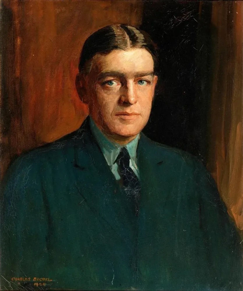 Gemälde Portrait von Ernest Shackleton (1874 - 1922), Polarforscher - Charles Buchel | Kunstdruck