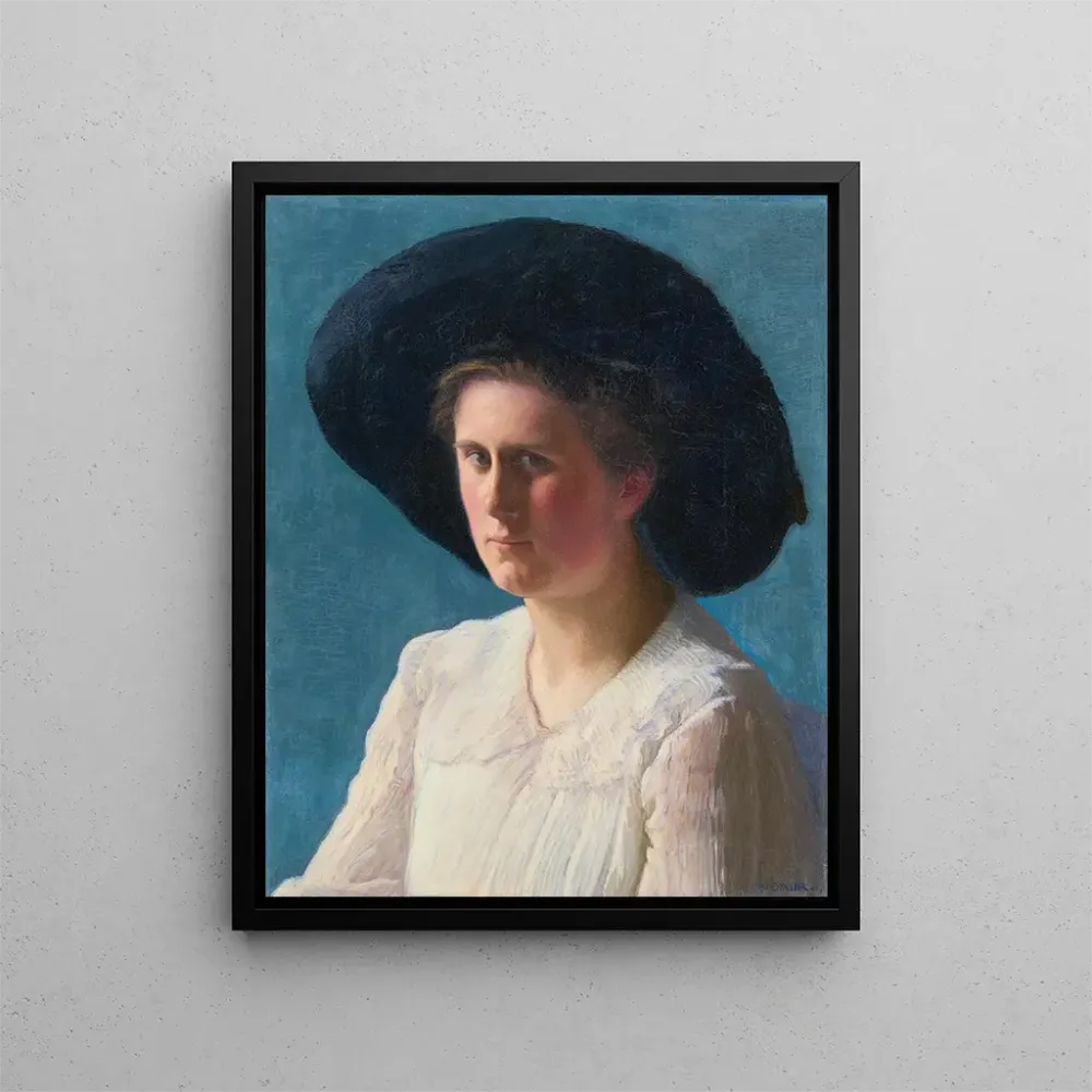 Gemälde Portrait von Esther Kern - Albert Hermann Daur | Kunstdruck
