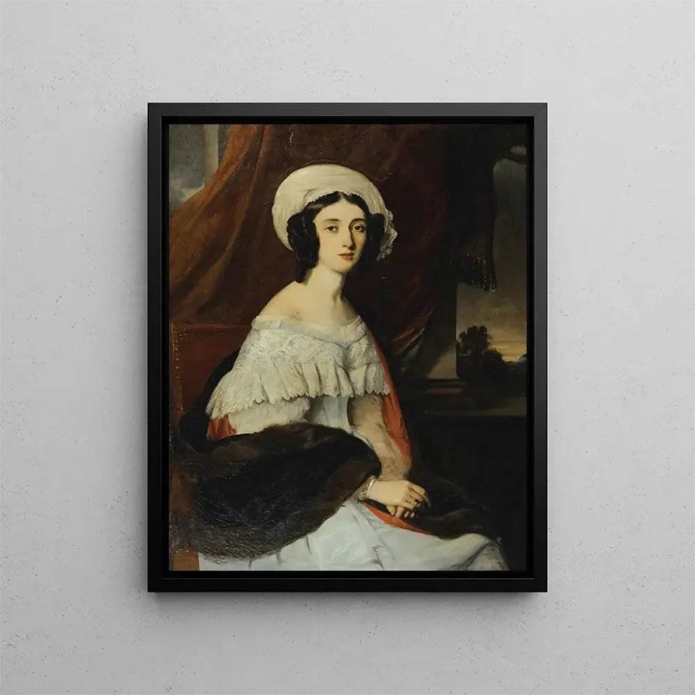 Gemälde Portrait von Eugénie Gabrielle Barbou des Courières Baronin Rivet - Alexandre Marie Colin | Kunstdruck