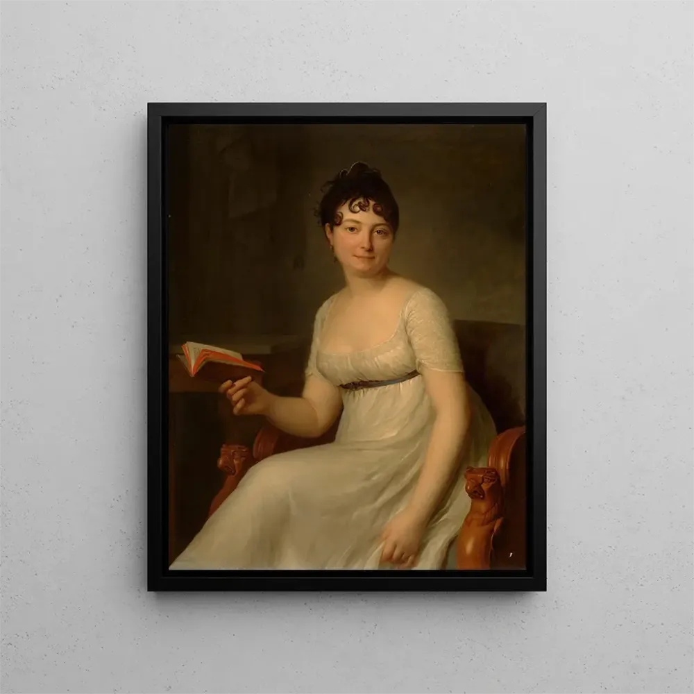 Gemälde Portrait von Frau Delahaye - Antoine Vestier | Kunstdruck