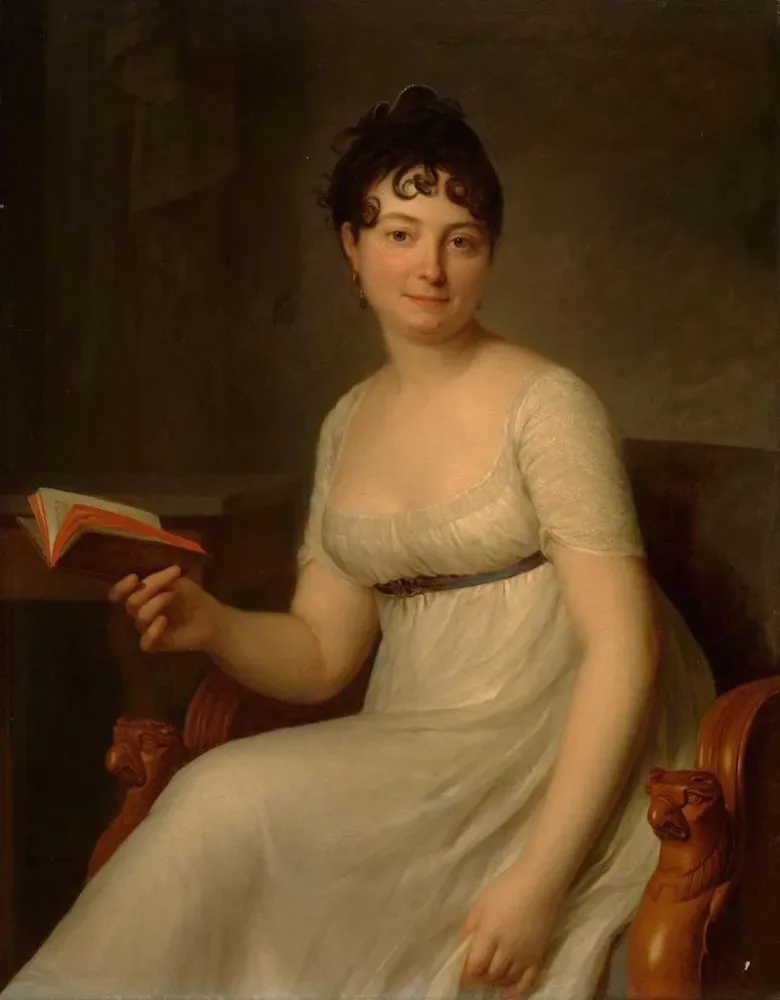 Gemälde Portrait von Frau Delahaye - Antoine Vestier | Kunstdruck