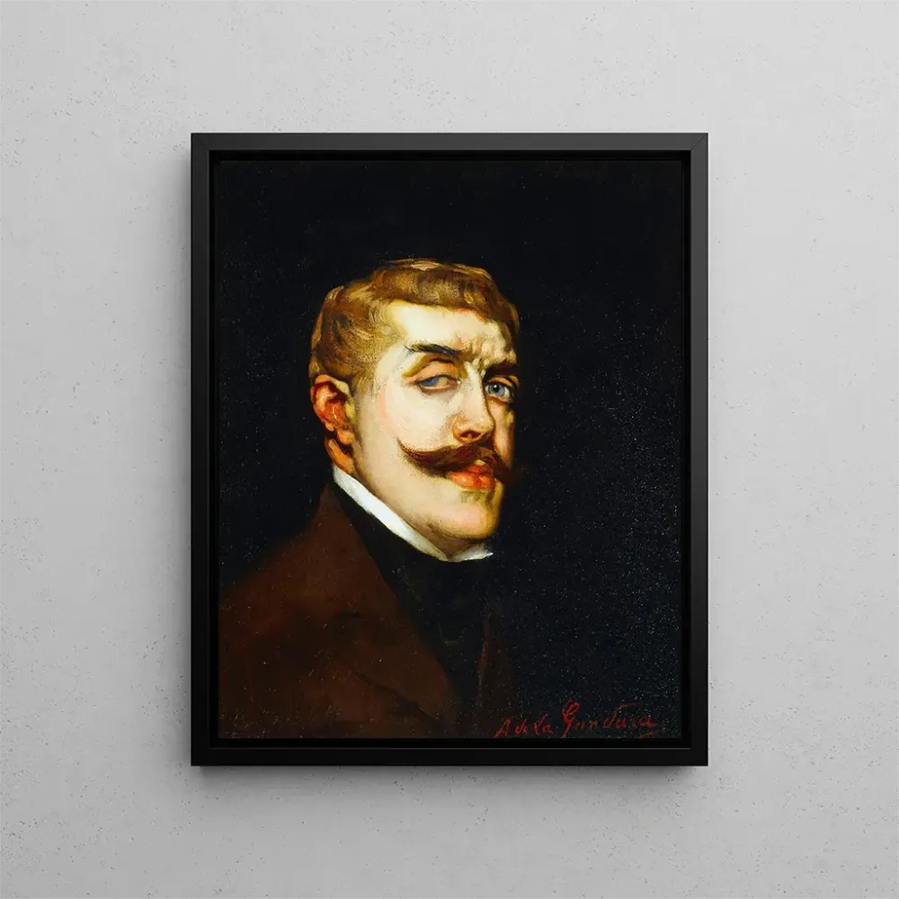 Gemälde Portrait von Jean Lorrain 1855-1906 Schriftsteller - Antonio de La Gandara | Kunstdruck