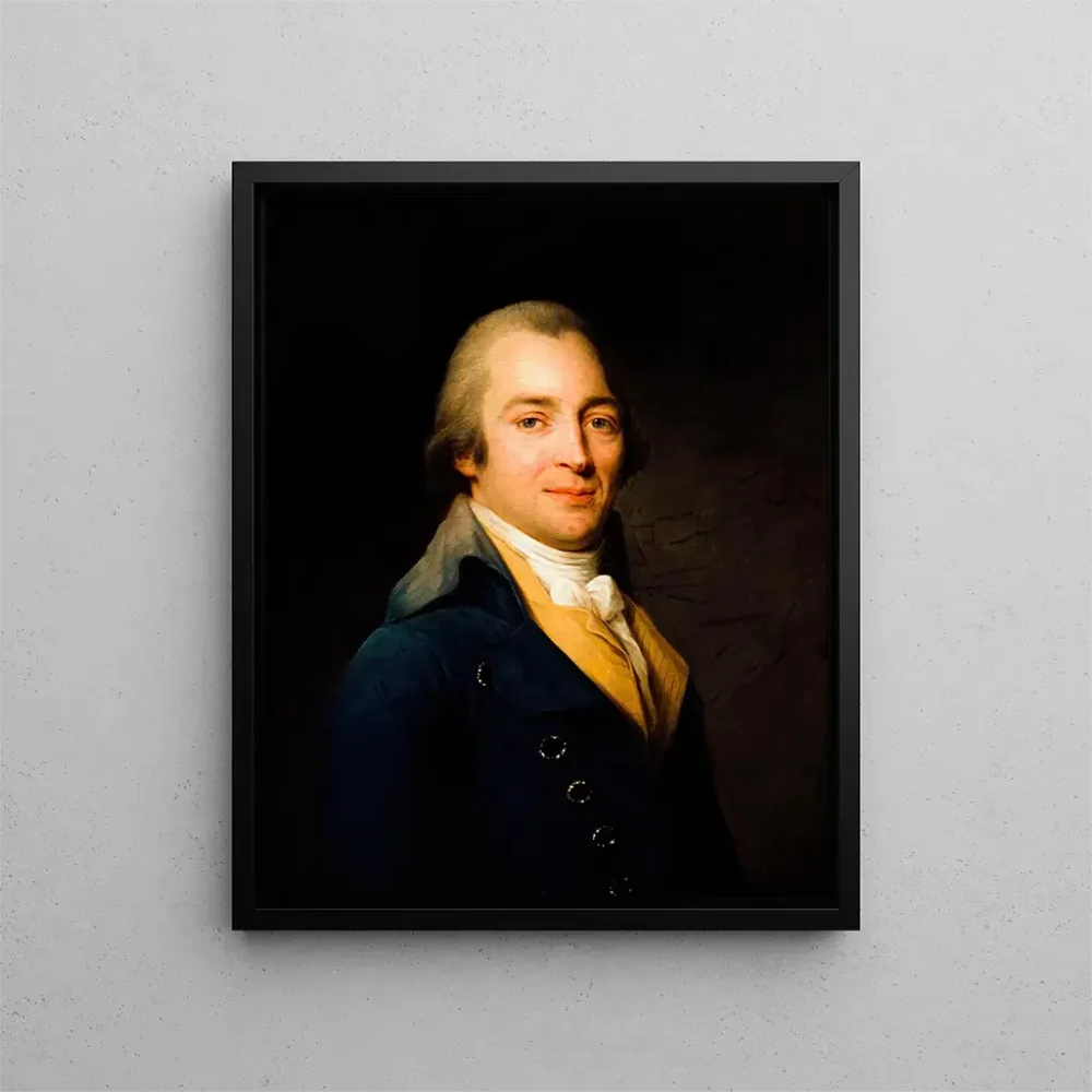 Gemälde Portrait von John Moore 1729-1802 Romancier und Arzt - Antoine Vestier | Kunstdruck