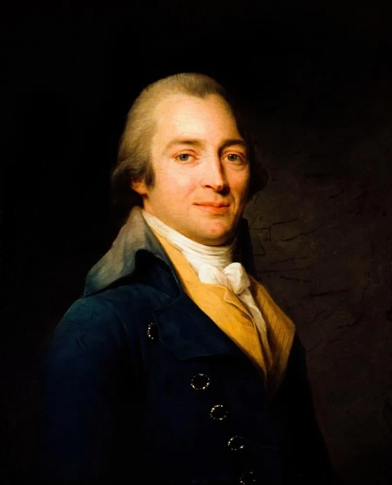 Gemälde Portrait von John Moore 1729-1802 Romancier und Arzt - Antoine Vestier | Kunstdruck