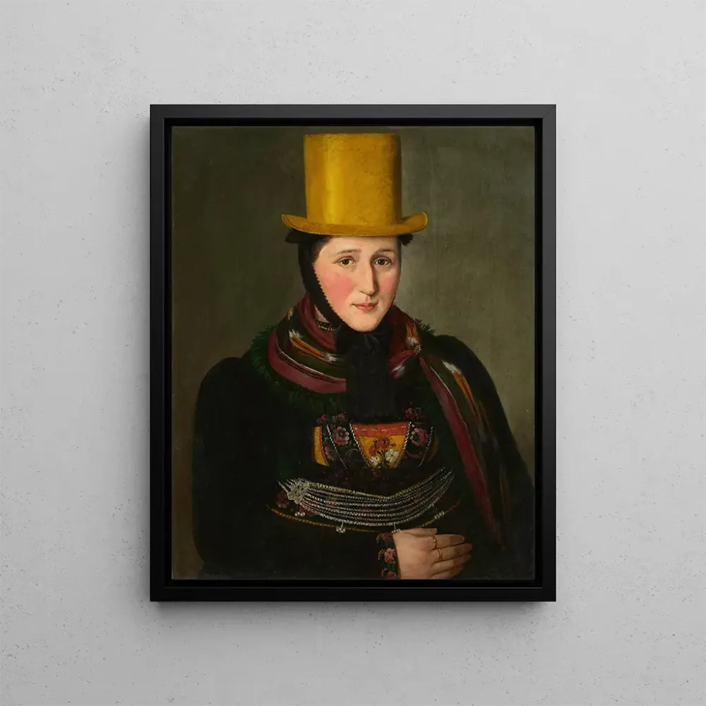 Gemälde Portrait von Katharina Werle geborene Rombach 1808 - 1863 - Lukas Kirner | Kunstdruck