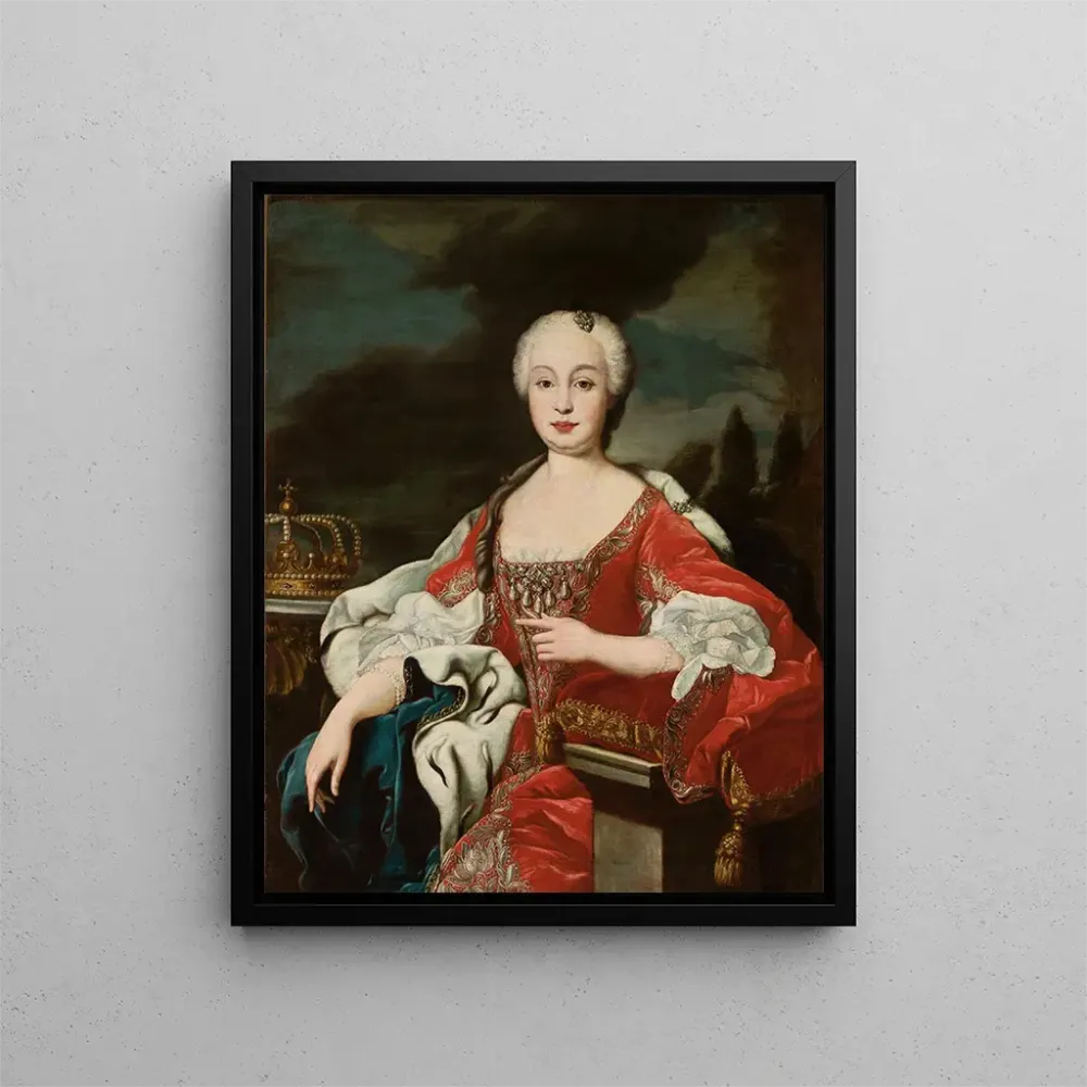 Gemälde Portrait von Maria Bárbara de Braganza, Königin von Spanien - Anonym | Kunstdruck