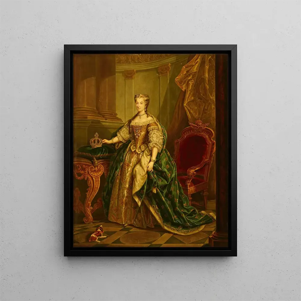 Gemälde Portrait von Maria Leszczynska - Nach Jean-Baptiste van Loo | Kunstdruck