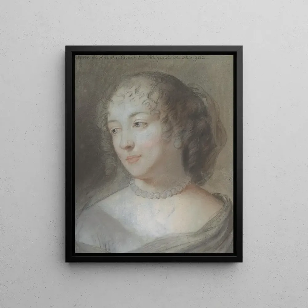 Gemälde Portrait von Marie de Rabutin-Chantal Marquise de Sévigné - Nach Claude Lefebvre | Kunstdruck
