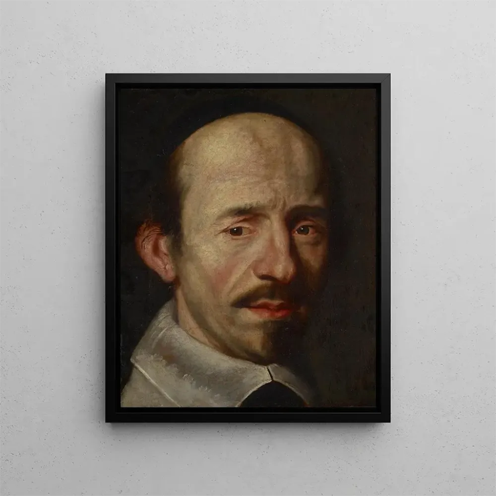 Gemälde Portrait von Martin de Barcos, Abt von Saint-Cyran, Brenne - Anonym | Kunstdruck