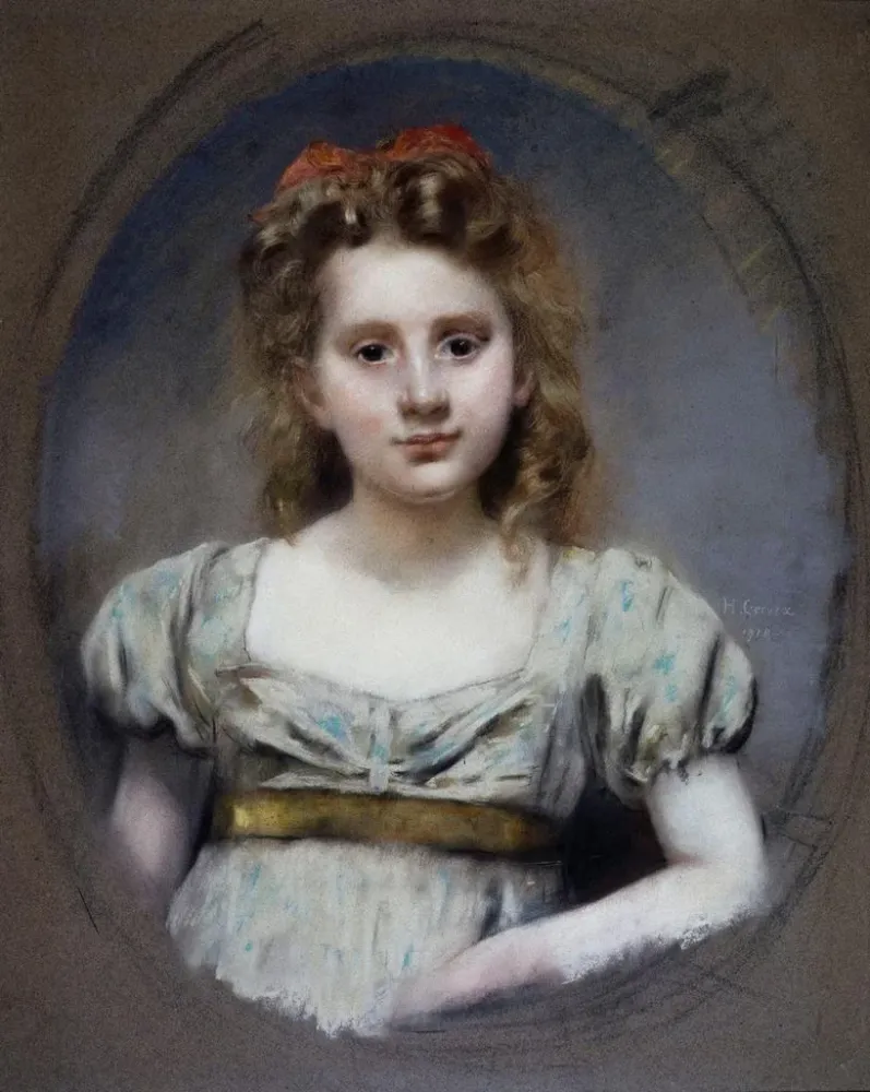 Gemälde Portrait von Mlle Suzanne Malvesin, 12 Jahre - Henri Gervex | Kunstdruck