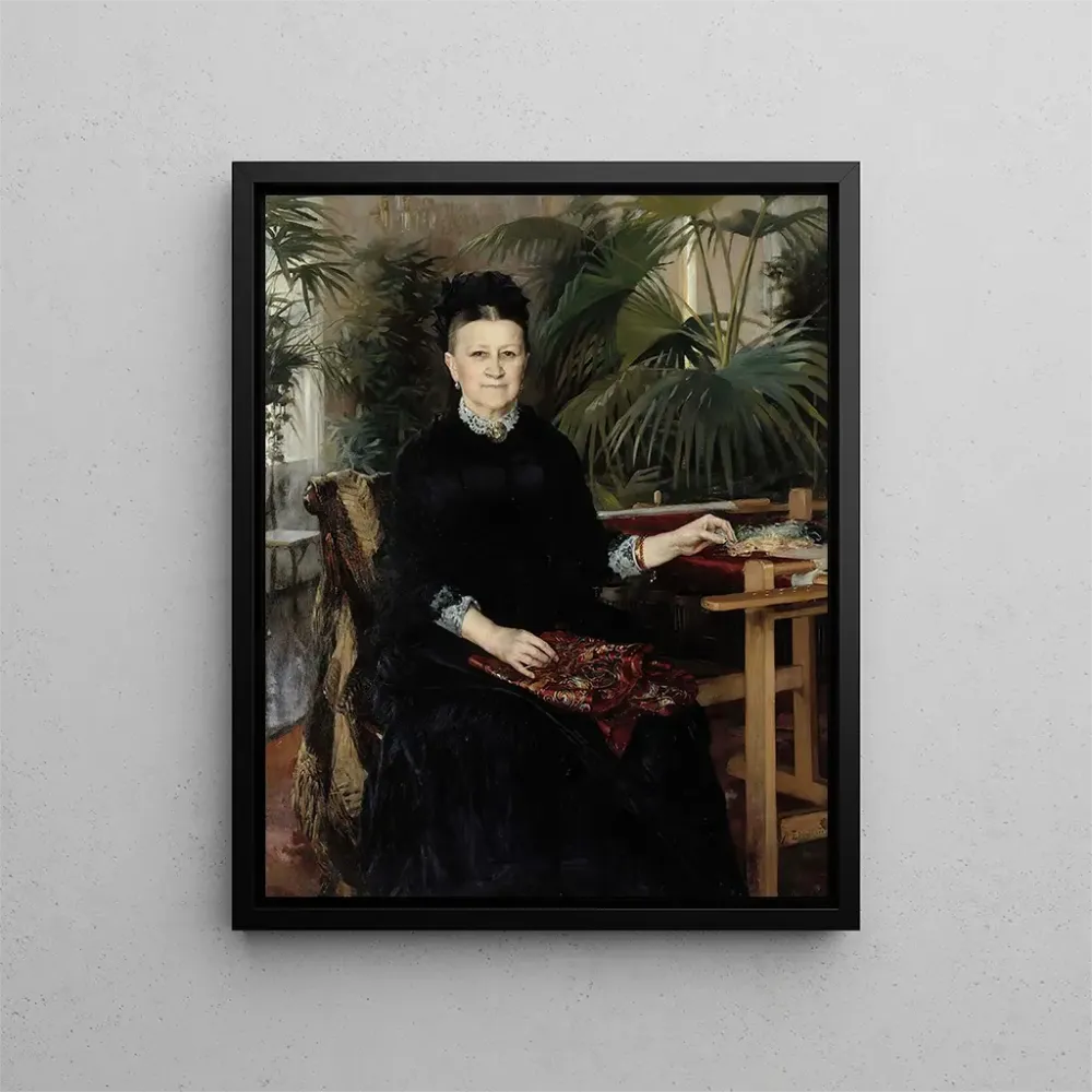 Gemälde Portrait von Mme Anna Sinebrychoff - Albert Edelfelt | Kunstdruck
