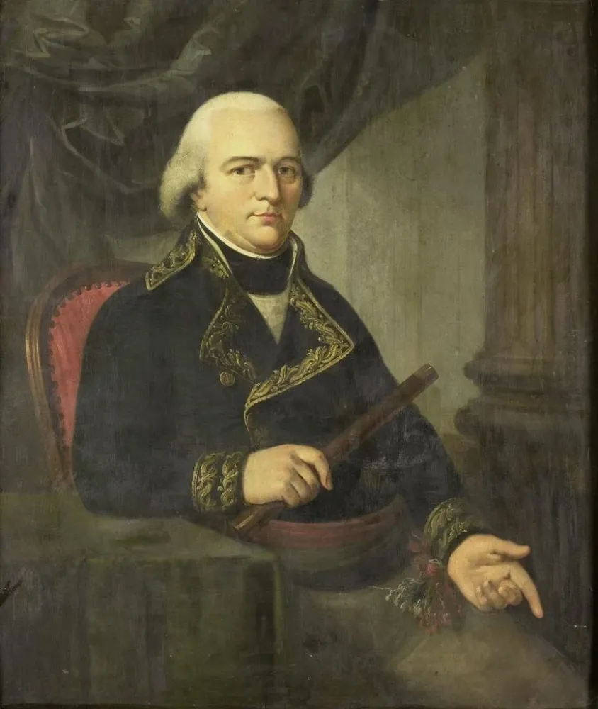 Gemälde Portrait von Pieter Gerardus van Overstraten, Generalgouverneur der Niederländischen Ostindien - Adriaan de Lelie...