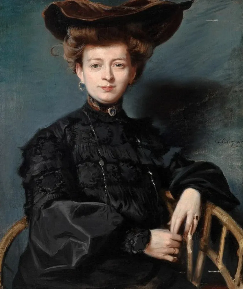 Gemälde Portrait von Thérèse Hannack - Adolf Pirsch