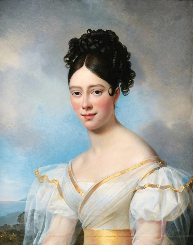 Gemälde Porträt vermutete Maria Malibran - Alexandre-Jean Dubois-Drahonet | Kunstdruck